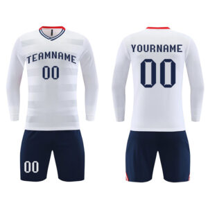 Personalized long sleeve sports soccer uniforms